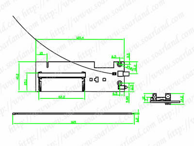 Zeichnung Bracket Mini-PCI-zu-PCI Wireless Adapter 