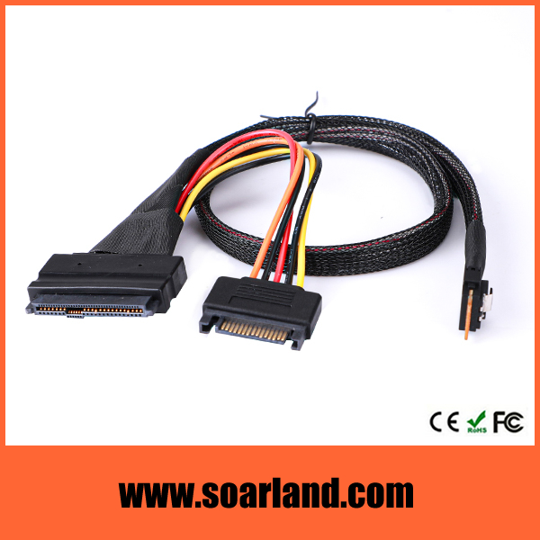 SFF-8654 to SFF-8639 cable