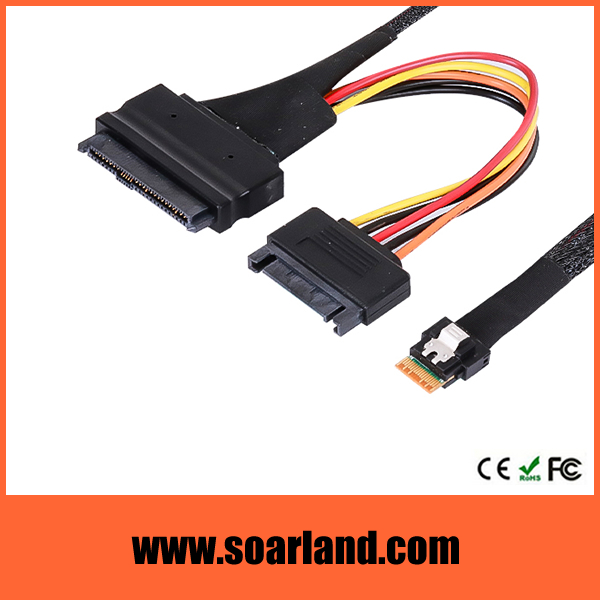 SFF-8654 to SFF-8639 cable