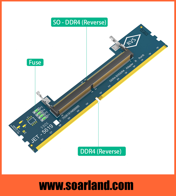 Laptop SO DDR4 RAM to Desktop DDR4 Adapter Card