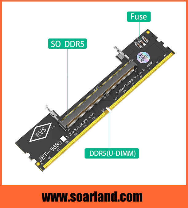 SO DDR5 to DDR5 U-DIMM Adapter