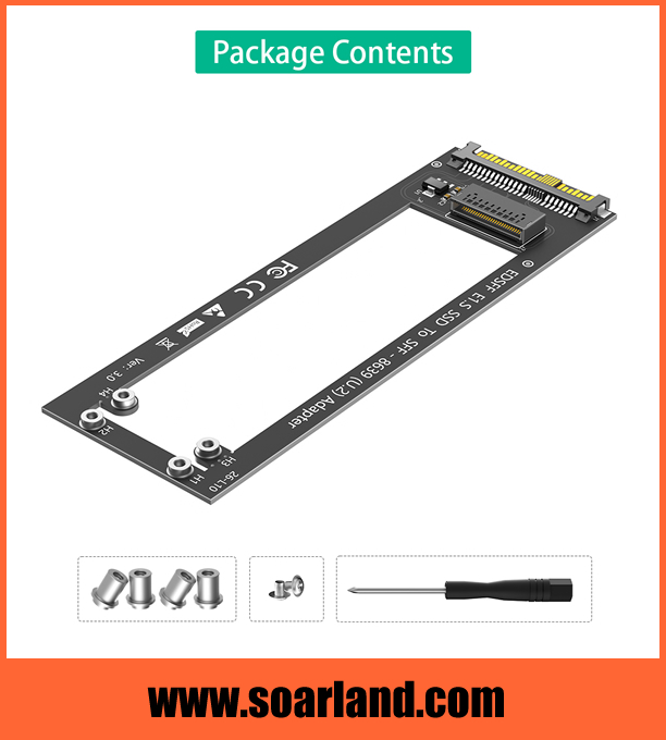 EDSFF SSD to U.2 SFF-8639 Adapter