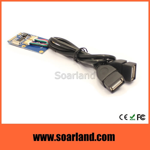 Dual USB 2.0 to mini PCIe Adapter