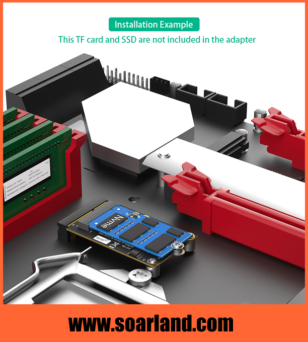 micro SD M.2 to mini PCIe Combo Adapter