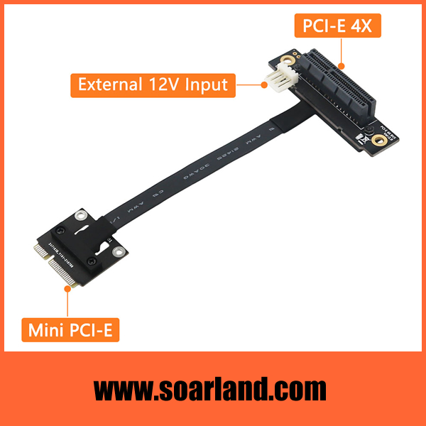 mini PCIe to PCIe x4 Cable