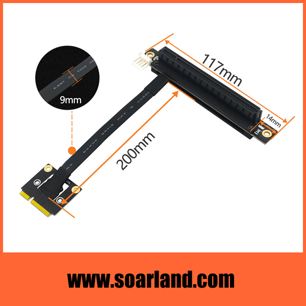 mini PCIe to PCIe x16 Cable