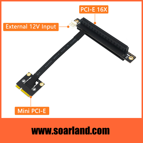 mini PCIe to PCIe x16 Cable