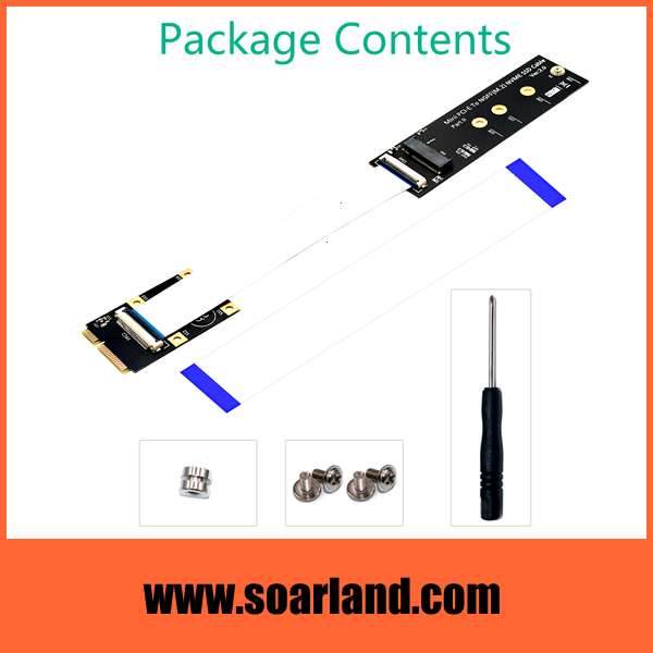 M.2 KEY-M to mini PCIe with FFC Cable