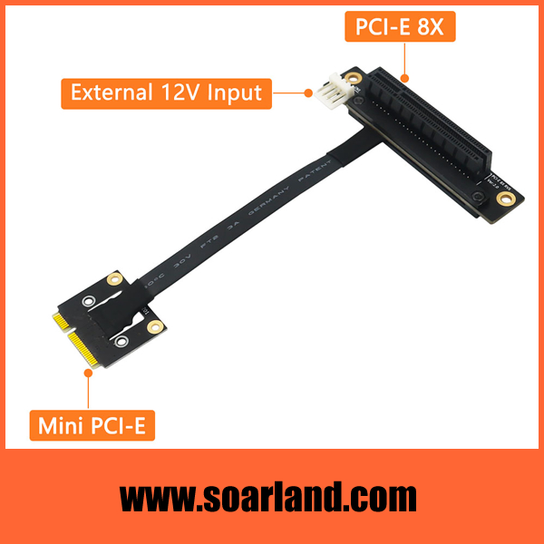 mini PCIe to PCIe x8 Cable