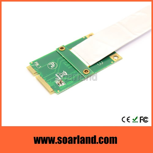 PCIe x1 to mini PCIe with silver cable
