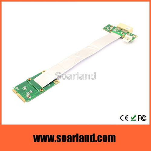 PCIe x1 to mini PCIe with silver cable