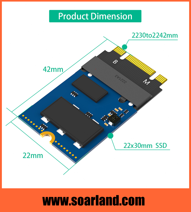 M.2 Key-M to M.2 KEY B+M Adapter