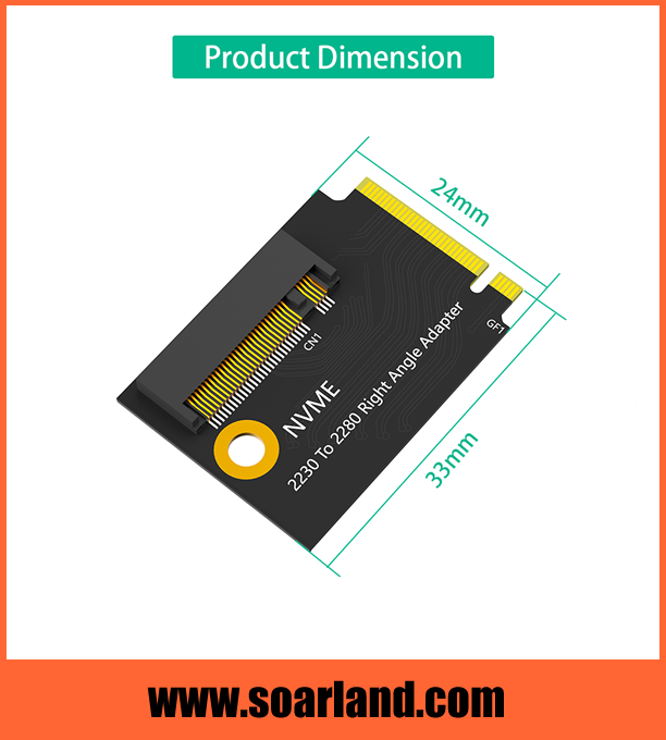 M.2 Key-M 2230 to 2280 Extender