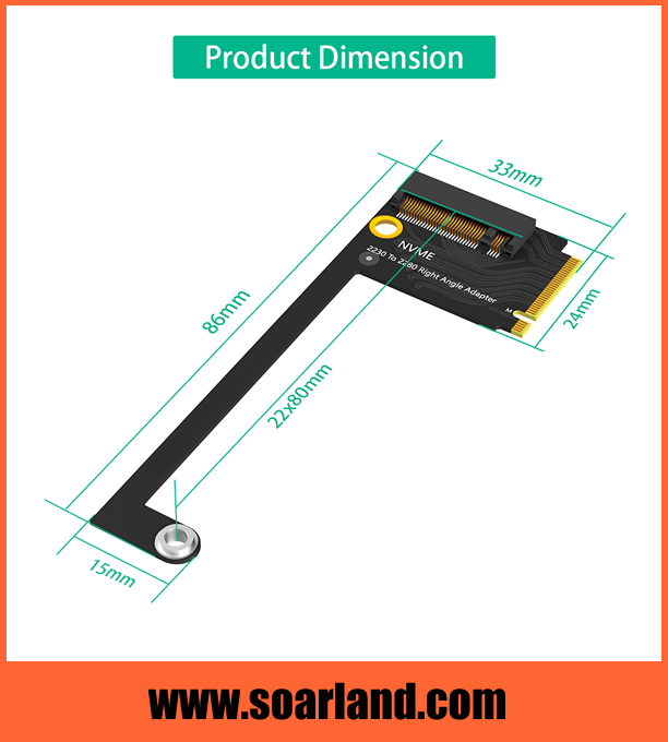 M.2 Key-M 2230 to 2280 Extender