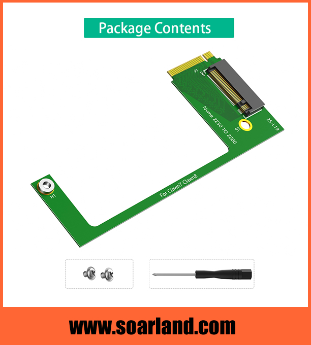 M.2 Key-M 2280 to 2230 Extender For MSI Claw7 Claw8