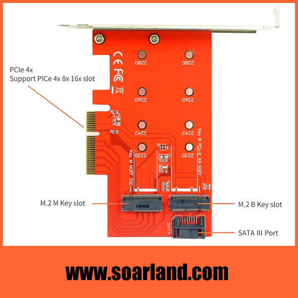 NGFF M.2 SSD to PCIe x4 Adapter