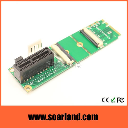 PCIe x1 to M.2 Key A+E Adapter
