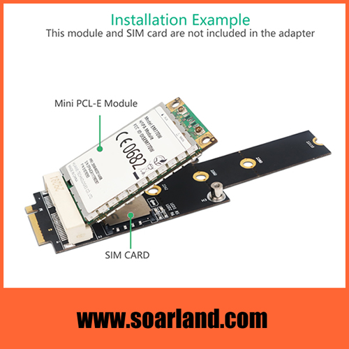 mini PCIe to M.2 Key B+M Adapter