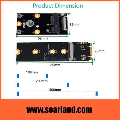 mini PCIe to M.2 Key B+M Adapter