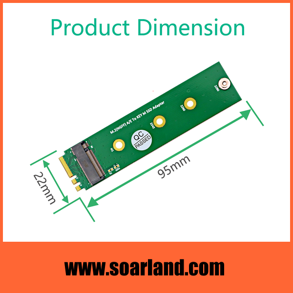 M.2 KEY-M SSD to KEY A+E Adapter