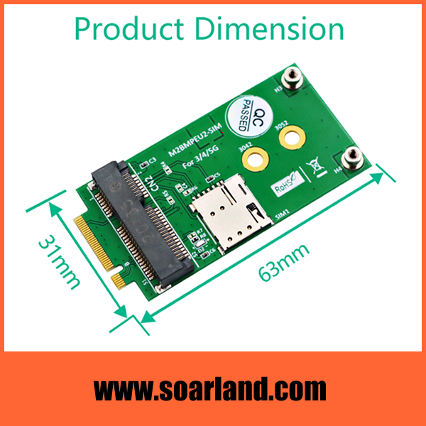 M.2 Key-B to Mini PCIe Adapter for 3G 4G 5G Module