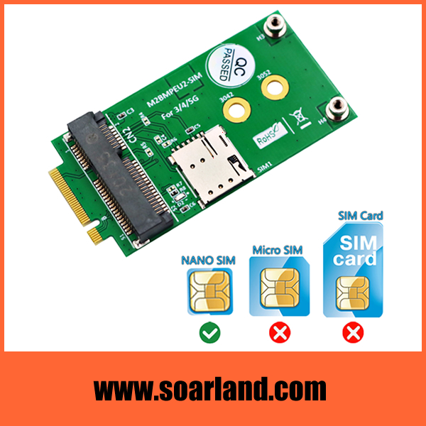 M.2 Key-B to Mini PCIe Adapter for 3G 4G 5G Module