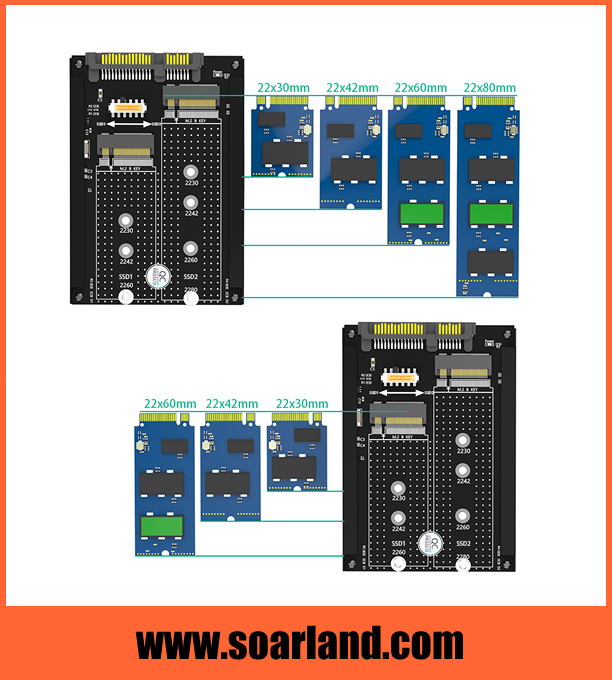 Dual M.2 to SATA Adapter