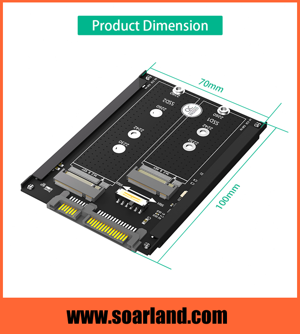 Dual M.2 to SATA Adapter