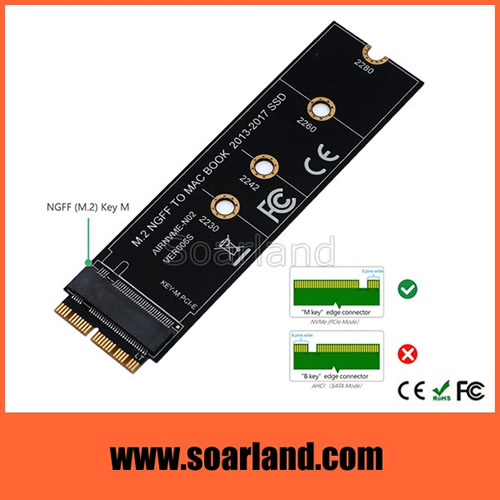 M.2 SSD to Macbook 12+16 Pin Adapter