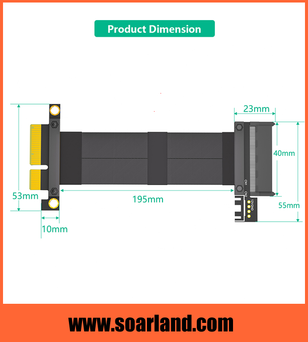 U.2 to PCIe x4 Cable Adapter