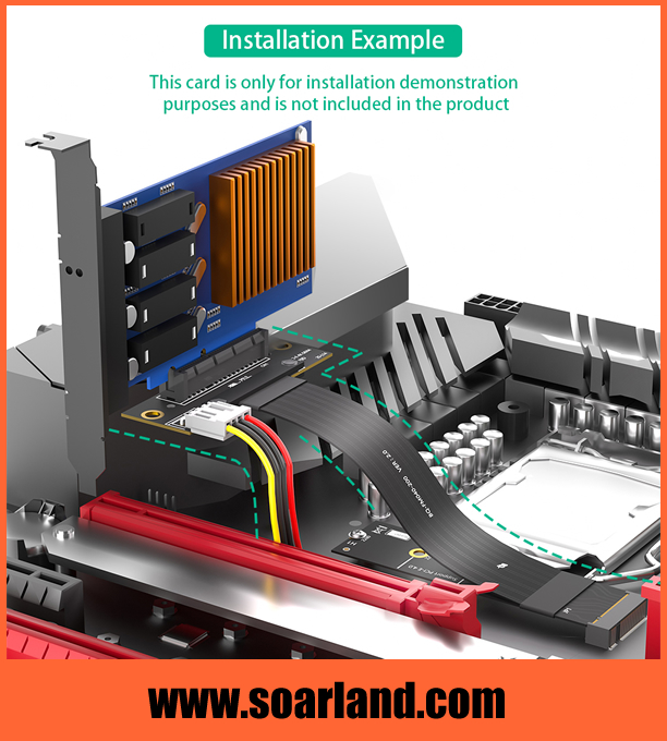 PCIe 4.0 x4 to M.2 Cable Adapter