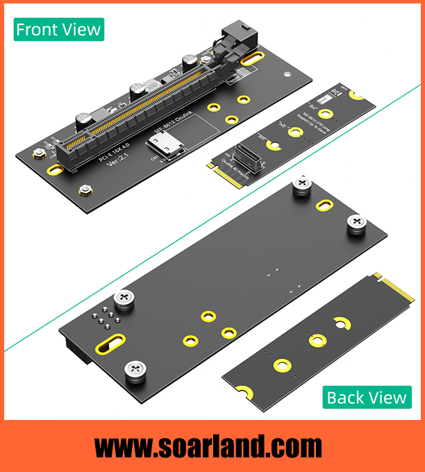 PCIe x16 to M.2 KEY-M Adapter with Oculink