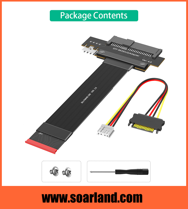 U.2 SFF-8639 SSD to M.2 KEY-M Cable Adapter