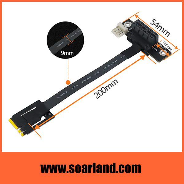 PCIe x1 to M.2 KEY A+E Cable