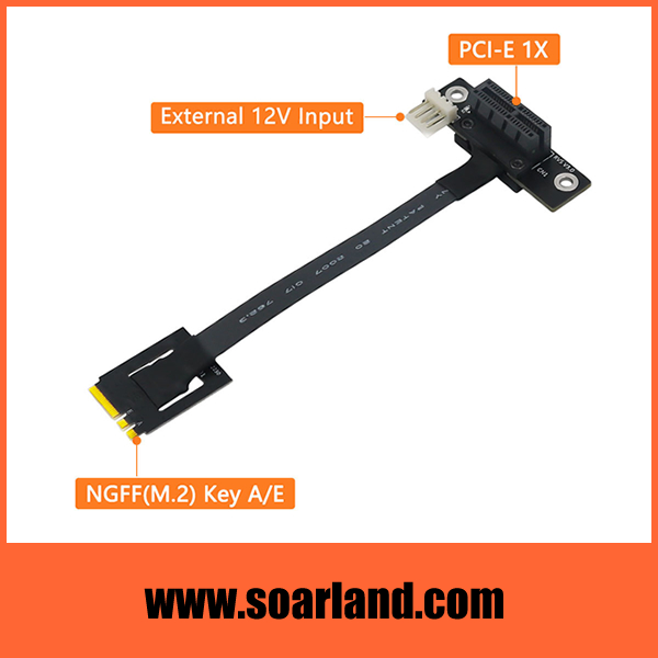 PCIe x1 to M.2 KEY A+E Cable