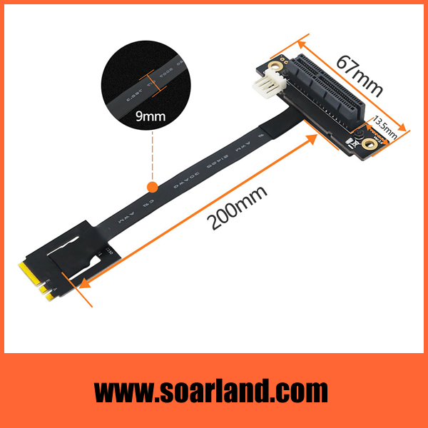 PCIe x4 to M.2 KEY A+E Cable