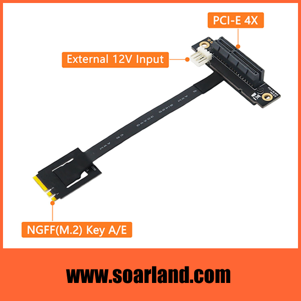 PCIe x4 to M.2 KEY A+E Cable