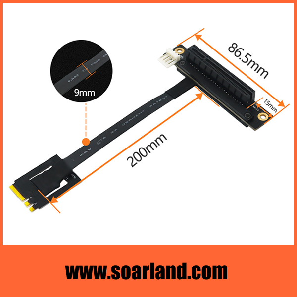 PCIe x8 to M.2 KEY A+E Cable