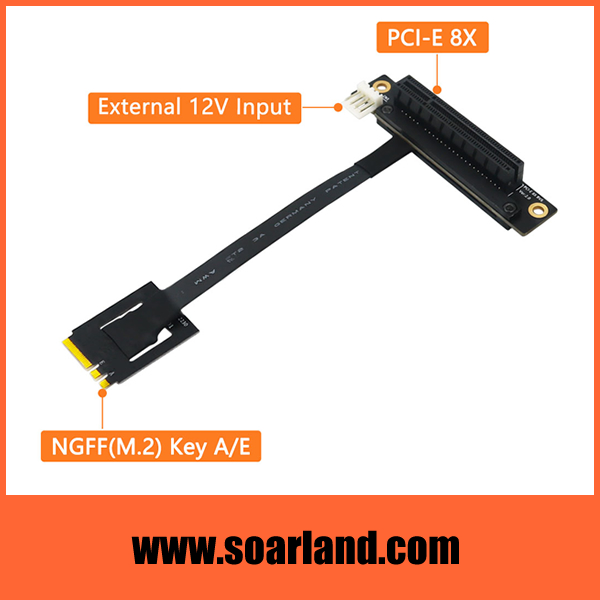 PCIe x8 to M.2 KEY A+E Cable
