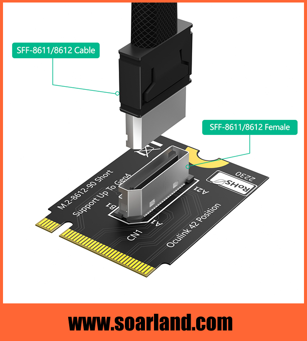 OCuLink SFF-8612 to M.2 Adapter