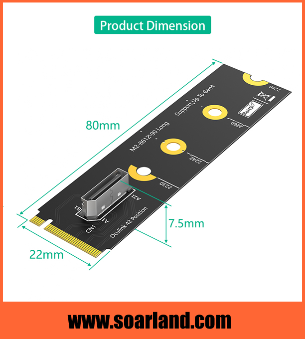 OCuLink SFF-8612 to M.2 Adapter
