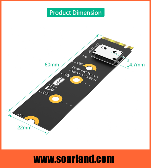 OCuLink SFF-8612 to M.2 Adapter