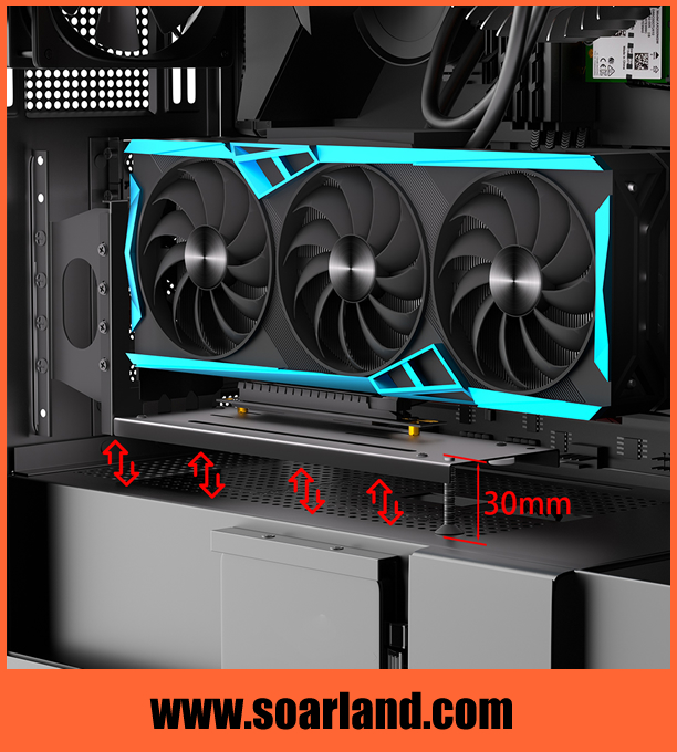 Vertical Mount Bracket for 3-Slots Graphics Card