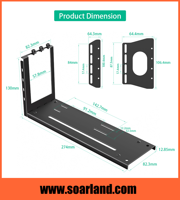 Vertical Mount Bracket for 3-Slots Graphics Card