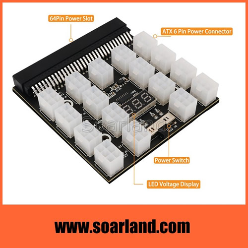 17 Ports Power Supply Breakout Board Adapter