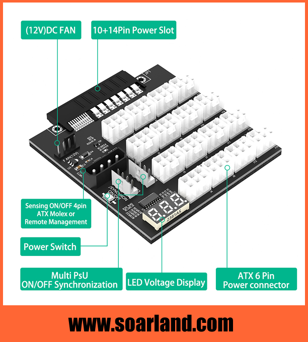 Power Supply Breakout Board Adapter for HP