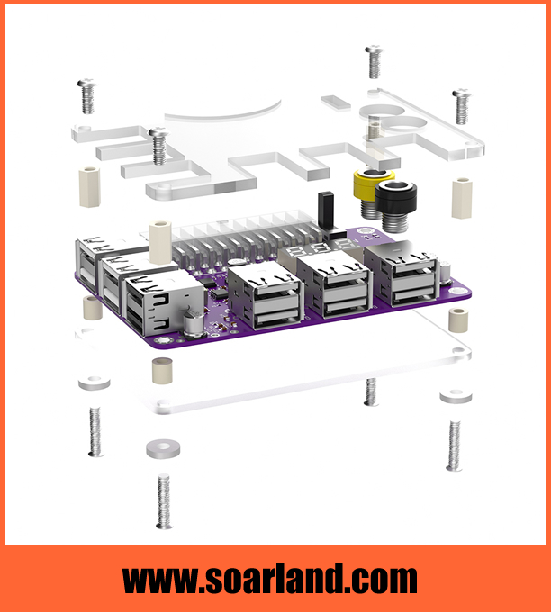 12 Ports ATX Power Supply Breakout Board Adapter