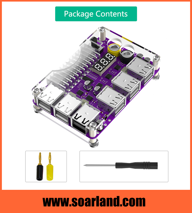 12 Ports ATX Power Supply Breakout Board Adapter