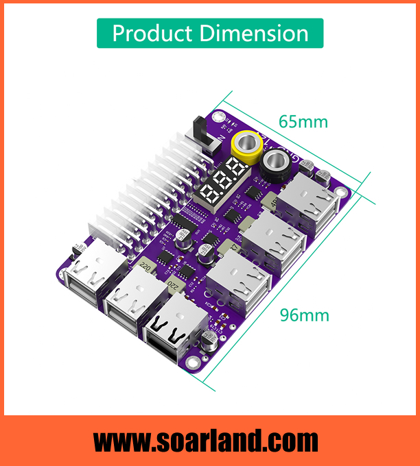 12 Ports ATX Power Supply Breakout Board Adapter