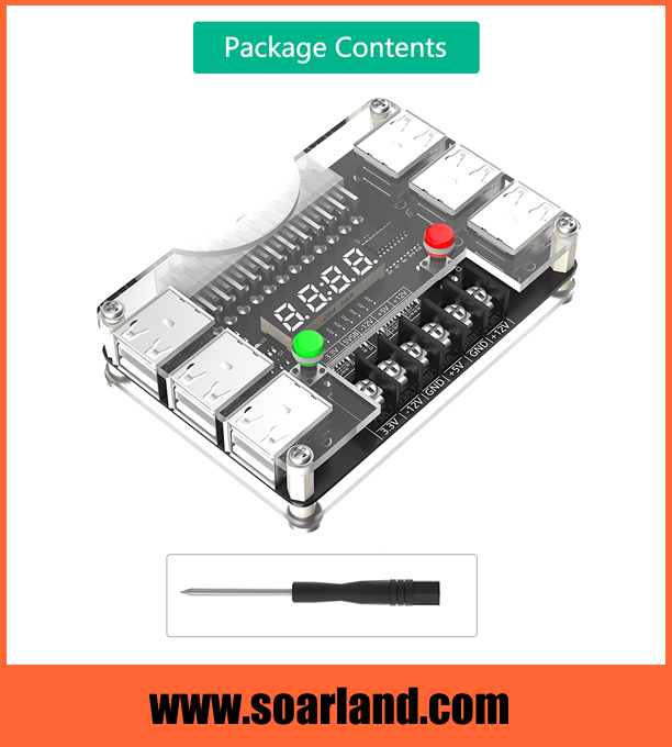 12 Ports ATX Power Supply Breakout Board Adapter